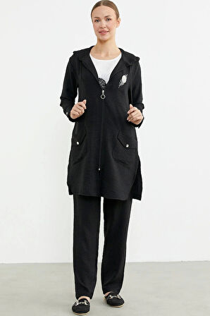 Sementa 76473 Büyük Beden Keten Görünümlü Üçlü Takım