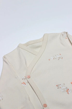 Bistyle 3lü Zıbın Takım Fluffy And Lovely 13106 Bej