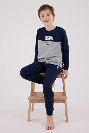 U.s. Polo Assn Uzun Kol Pijama Takım Us2220-4 Lacivert