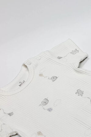 Bistyle Flying Elephant Yarım Kol 2'li Body 17116 Ekru Gri