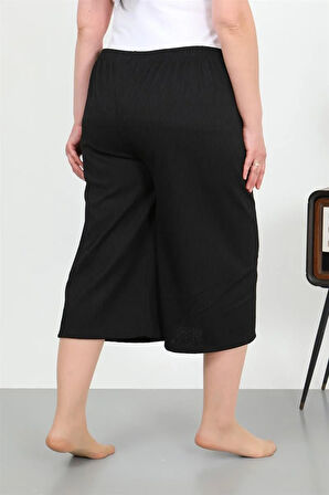 Moda Kadın Büyük Beden Bürümcük Kapri