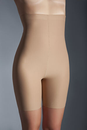 Golshan Girdle Extra Hight Waist Short Corset, İz Yapmayan Görünmez Ekstra Yüksek Bel Uzun Paçalı Ten Korse