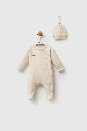 Moi Noi Şapkalı Tulum Mnb1248 Bej