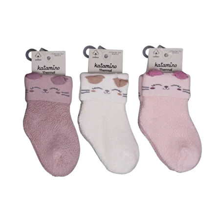 Katamino Mikaya Kız Bebek Havlu Soket Çorap K45913 Asorti