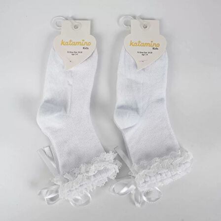 Ayçıl Aks. Kız Soket Çorap K22230 Beyaz