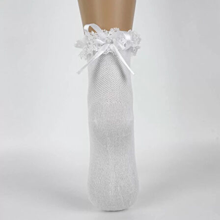 Ayçıl Aks. Kız Soket Çorap K22230 Beyaz
