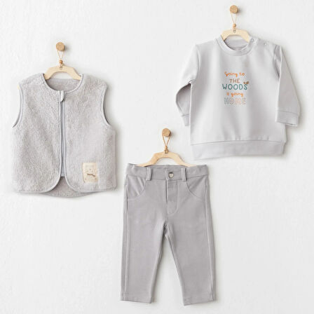 Hello Autumn 3'lü Takım Grey