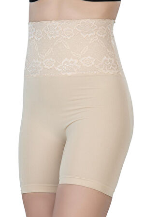 Ten Mı Emay 2091 Önü Dantelli Yüksek Bel Boxer Korse