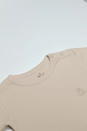 Bistyle Organik Natural Basic Style Yarım Kol Body Bs17103 Bej