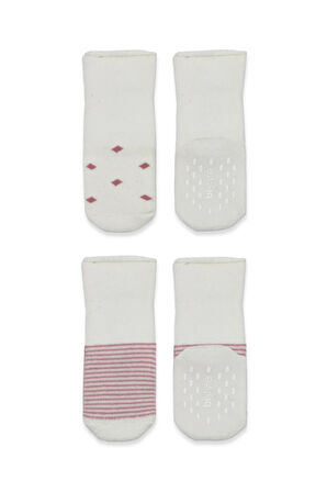 Bistyle 2'li Havlu Soket Kaymaz Çorap 10504 Ekru Pudra