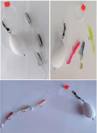  Top Arkası Set6 ( AT - ÇEK ) Silikon Balık Seti - 3 ADET