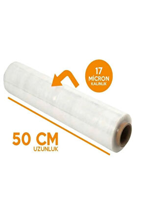 Paletsar PE Paletleme Streci 50cmx17micx1,4kg Şeffaf