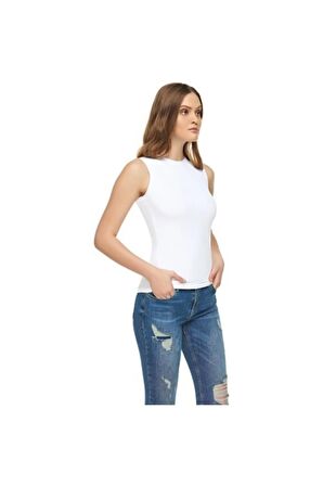 Kadın Beyaz Likralı Body 2'li Paket