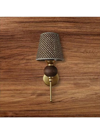 TEKLİ PERGE APLİK ESKİTME STATİK BOYALI KAHVERENGİ RATTAN ŞAPKALI