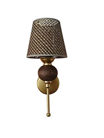 TEKLİ PERGE APLİK ESKİTME STATİK BOYALI KAHVERENGİ RATTAN ŞAPKALI