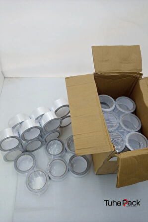 Alüminyum Folyo Bant 45mm X 20m (42 Adet) - Yanmaz, Isıya Dayanıklı, Soba Borusu ve Tamir Bandı