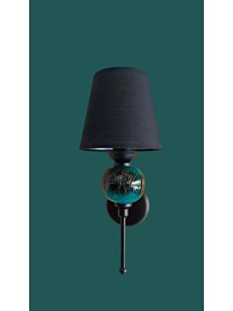 TEKLİ PERGE APLİK SİYAH YEŞİL SERAMİKLİ SİYAH BOYALI SİYAH ŞAPKALI