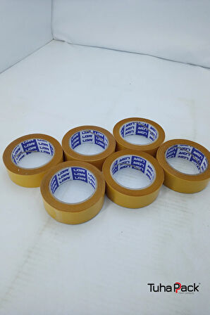 Çift Taraflı Bant 36mm X 25m Şeffaf Filmik (6 Adet) - Güçlü, Şerit Montaj ve Çok Amaçlı Kullanım