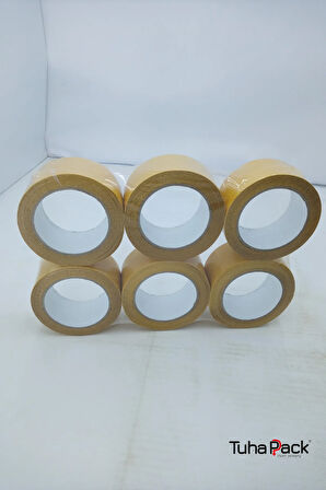 Çift Taraflı Bant 48mm X 25m Şeffaf Filmik (6 Adet) - Güçlü, Şerit Montaj ve Çok Amaçlı Kullanım