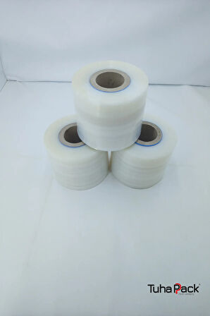 Dilimli Streç Film 17cm x 1500m Şeffaf 23 Mk Süper Power (3'lü) - Palet, Koli ve Ağaç Aşılama Streçi