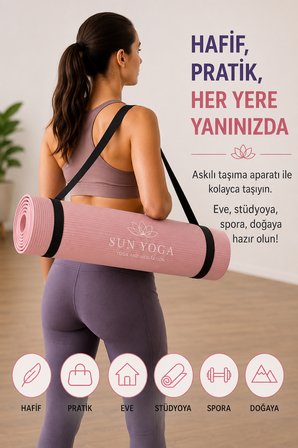 6 mm TPE Yoga Matı Kaymaz Çift Renkli Pilates Fitness Minderi