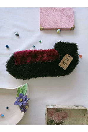 2 ÇİFT TÜYLÜ KIŞLIK TERMAL PATİK DİKİŞSİZ ÇORAP FUŞYA KAHVERENGİ ERKEK KADIN EV-PARTİ ÇORABI 36-41