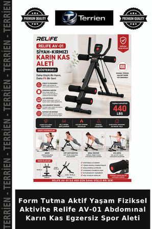 Form Tutma Aktif Yaşam Fiziksel Aktivite Relife AV-01 Abdomınal Karın Kas Egzersiz Spor Aleti