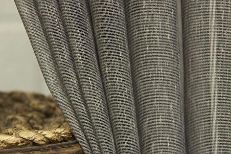 Massarelli Kırçıllı Keten Tül Antrasit  1-2 Seyrek Pile