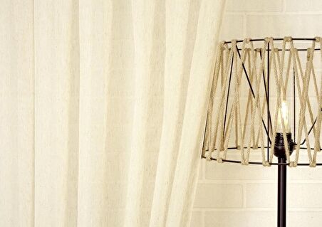 Massarelli Kırçıllı Keten Tül Naturel  1-2 Seyrek Pile