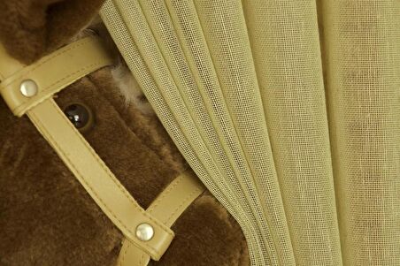 Massarelli Kırçıllı Keten Tül Su Yeşili  1-2 Seyrek Pile