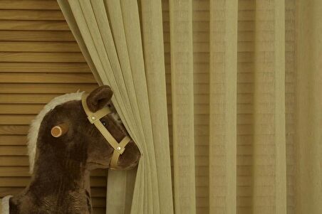 Massarelli Kırçıllı Keten Tül Su Yeşili  1-3 Sık Pile