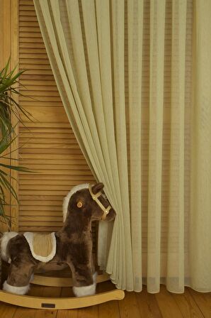 Massarelli Kırçıllı Keten Tül Su Yeşili  1-2,5 Orta Sık Pile