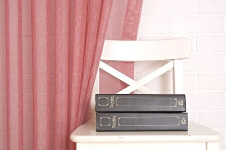 Massarelli Keten Tül Nar Rengi Pilesiz