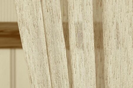 Massarelli Nopeli Keten Tül Bej Rengi  1-2,5 Orta Sık Pile 