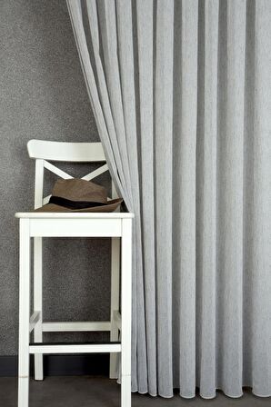 Massarelli Nopeli Keten Tül Gri  1-3 Sık Pile 