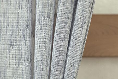 Massarelli Nopeli Keten Tül İndigo  1-3 Sık Pile 