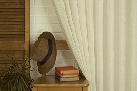 Massarelli Fantezi Bukle Tül Naturel  1-2,5 Orta Sık Pile