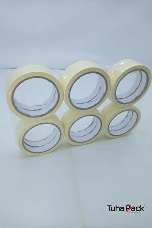 Maskeleme Bandı 18mm X 30m Krem (12 Adet) (Kağıt Bant) - Oto Boya, Fırın ve Dekorasyon Bandı