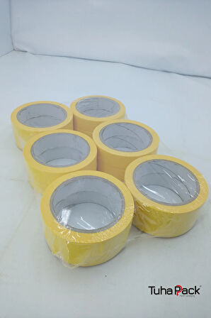 Maskeleme Bandı 24mm X 30m Sarı (12 Adet) (Kağıt Bant) - Oto Boya, Fırın ve Dekorasyon Bandı