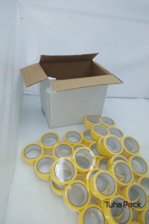 Maskeleme Bandı 36mm X 30m Sarı (84 Adet) (Kağıt Bant) - Oto Boya, Fırın ve Dekorasyon Bandı