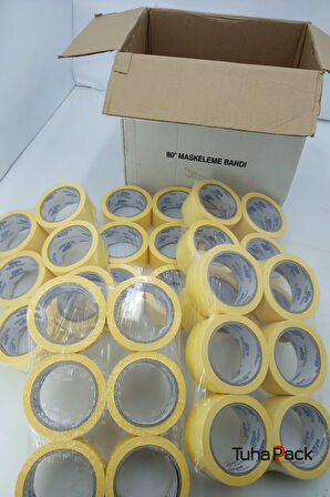 Maskeleme Bandı 48mm X 30m Krem (36 Adet) (Kağıt Bant) - Oto Boya, Fırın ve Dekorasyon Bandı