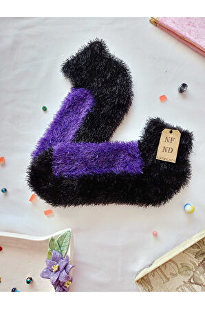 2 ÇİFT TÜYLÜ KIŞLIK TERMAL ÇORAP DİKİŞSİZ PELUŞ PATİK MOR VİZON ERKEK KADIN EV-PARTİ ÇORABI 36-41