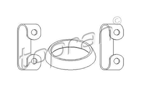 Topran 102539001 595-015 Conta Seti Egzoz Passat-Transporter-T4-Toledo 161298115