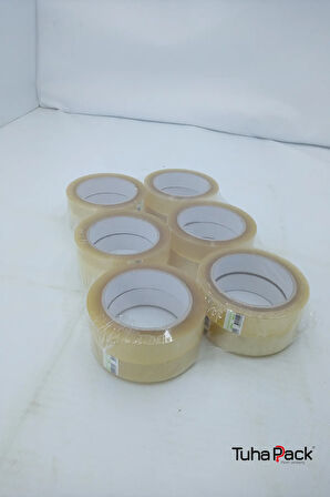 Koli Bandı 24mm X 100m Hotmelt Şeffaf (12 Adet) - Güçlü Yapışkanlı Koli Bandı