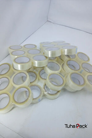 Koli Bandı 36mm X 100m Hotmelt Şeffaf (84 Adet) - Güçlü Yapışkanlı Koli Bandı