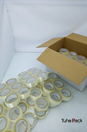 Koli Bandı 36mm X 100m Hotmelt Şeffaf (84 Adet) - Güçlü Yapışkanlı Koli Bandı