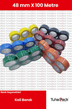 Mavi Koli Bandı 45mm x 100m (6 Adet) - Güçlü Yapışkanlı Koli Bandı