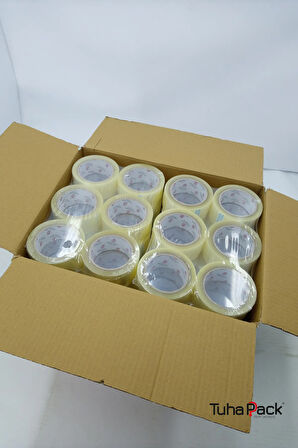 Koli Bandı 45mm X 80m Hotmelt Şeffaf (72 Adet) - Güçlü Yapışkanlı Koli Bandı