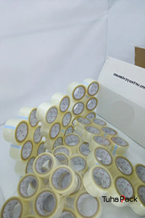 Koli Bandı 60mm X 100m Hotmelt Şeffaf (48 ADET) - Güçlü Yapışkanlı Koli Bandı