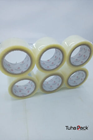 Koli Bandı 60mm X 100m Hotmelt Şeffaf (6 ADET) - Güçlü Yapışkanlı Koli Bandı